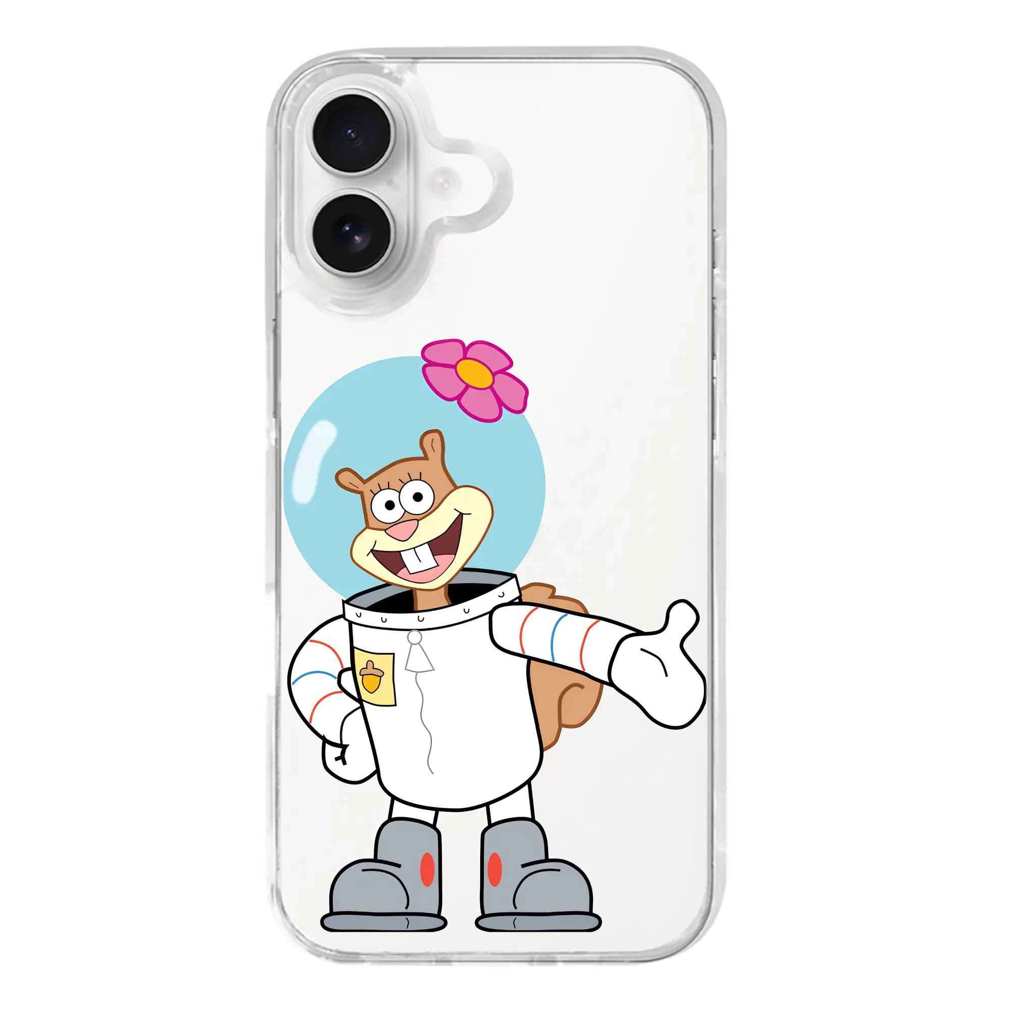 スポンジボブ グッズ サンディ - iPhone 17シリーズ 透明スマホケース – 薄型・耐衝撃・精密フィット保護カバー